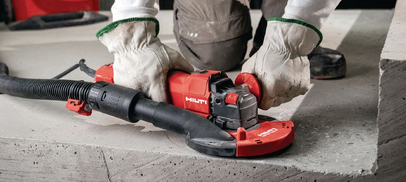 AG 150-20SE Winkelschleifer Winkelschleifer mit variabler Geschwindigkeit und Schiebeschalter, zum Trennen und Schleifen von Metall, Beton und Mauerwerk mit Scheiben bis zu 150 mm (2000 W) Anwendungen 1