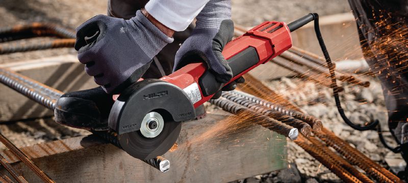 AG 150-20D Winkelschleifer Winkelschleifer 2.000 W mit bürstenlosem Motor und Totmann-Schalter zum Schneiden und Schleifen in Metall, Beton und Mauerwerk mit Scheiben bis 150 mm Anwendungen 1